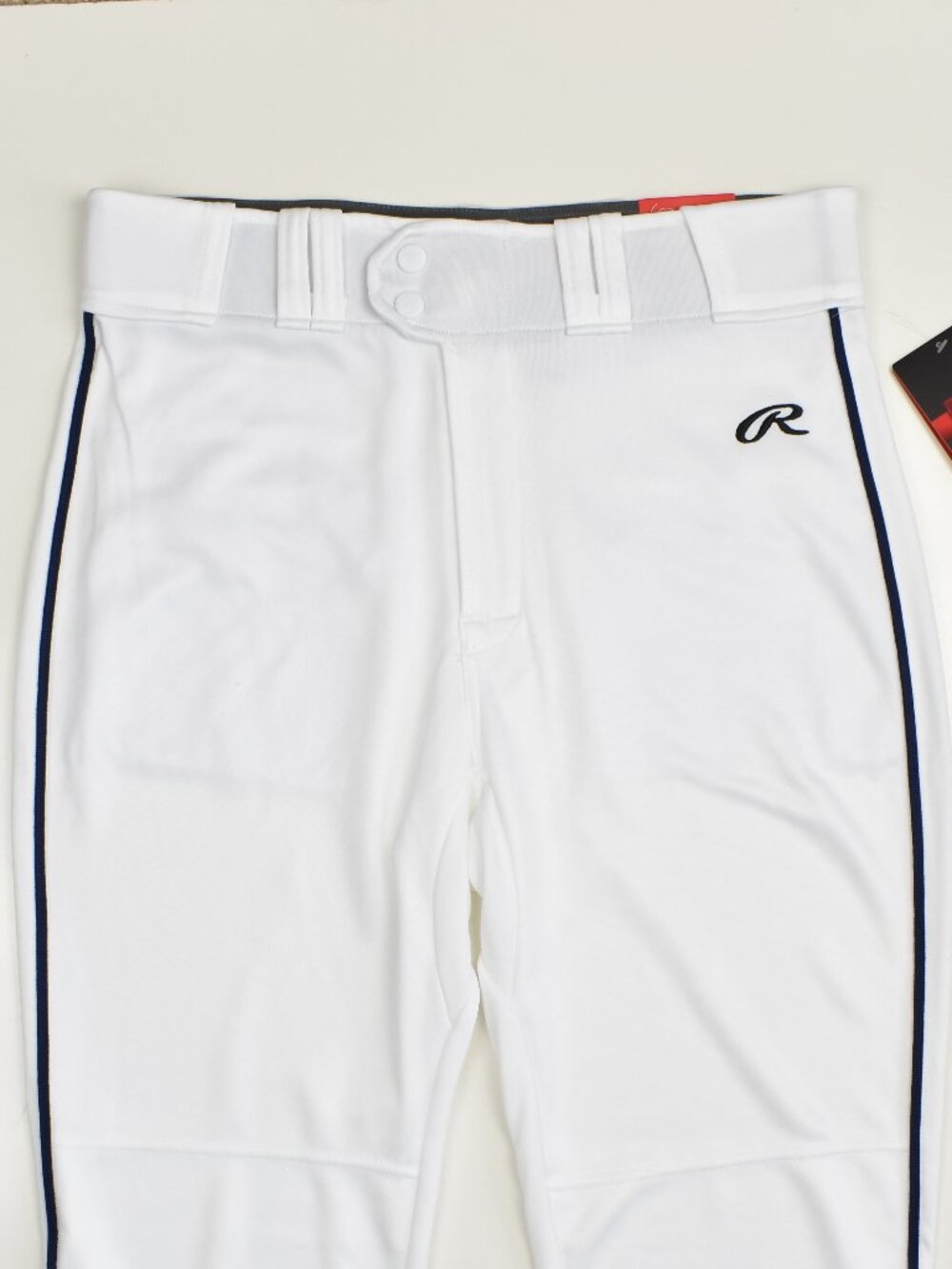 Rawlings Men's Launch Jogger Fit Piped Baseball Pants White/Navy NEW - M - Picture 2 of 7